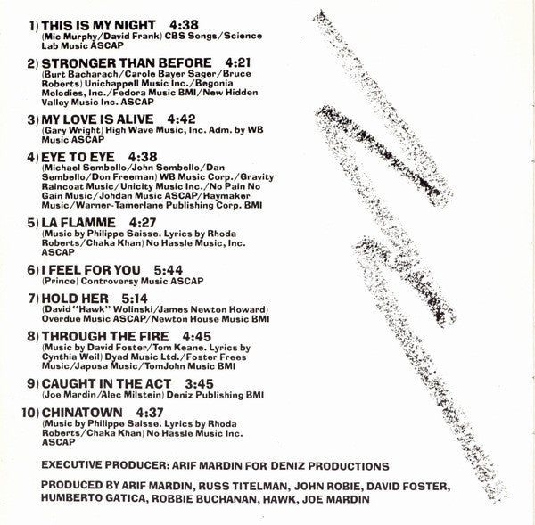 Chaka Khan : I Feel For You (CD, Album)