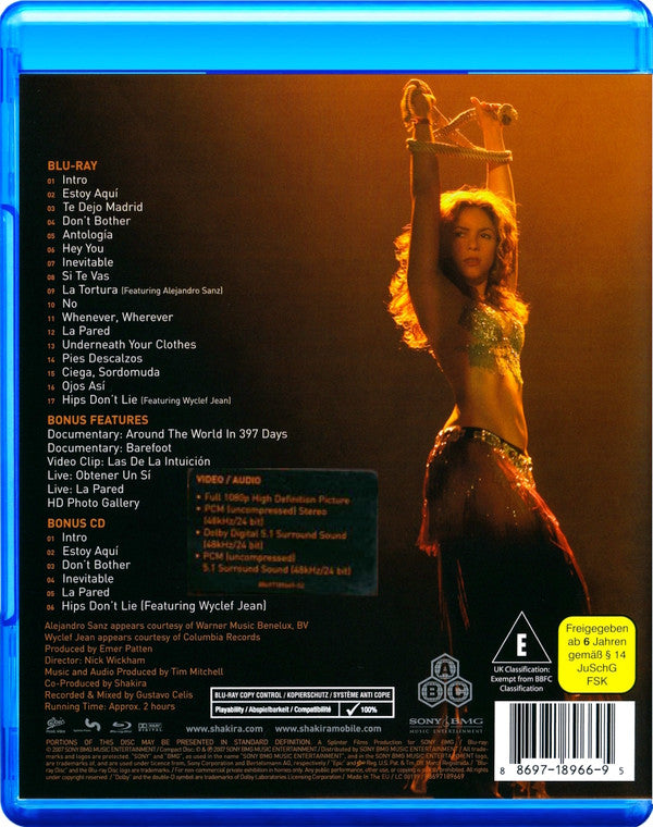 Shakira : Oral Fixation Tour (Blu-ray, Multichannel + CD, EP, Bon + Blu)