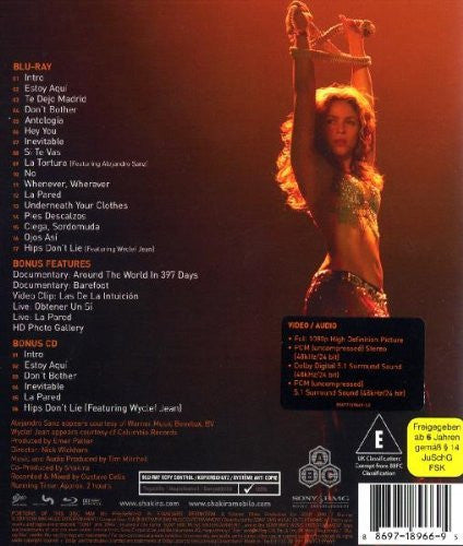 Shakira : Oral Fixation Tour (Blu-ray, Multichannel + CD, EP, Bon + Blu)