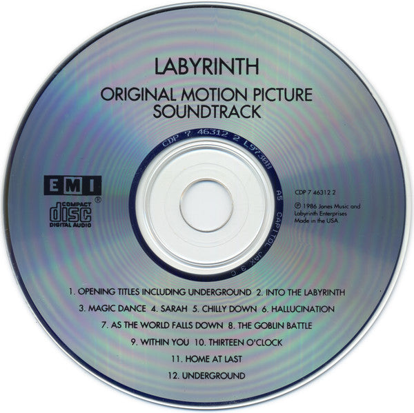 David Bowie And Trevor Jones : Labyrinth (From The Original Soundtrack Of The Jim Henson Film) (CD, Album)