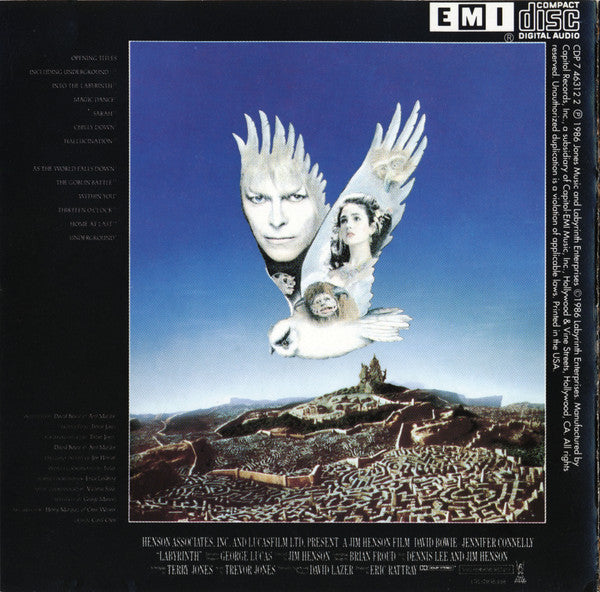 David Bowie And Trevor Jones : Labyrinth (From The Original Soundtrack Of The Jim Henson Film) (CD, Album)