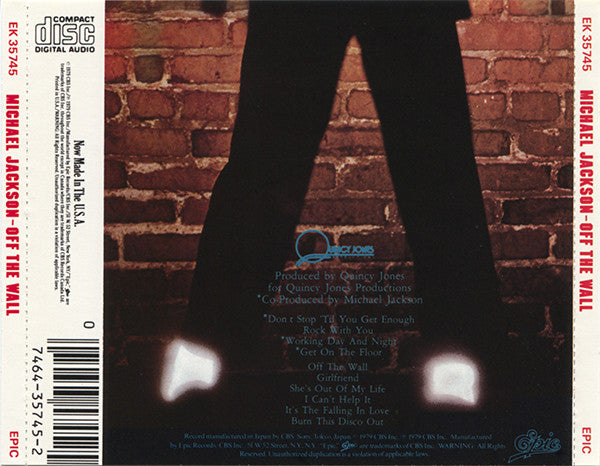 Michael Jackson : Off The Wall (CD, Album, RE)