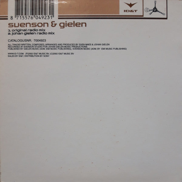 Svenson & Gielen : We Know What You Did... (CD, Single)