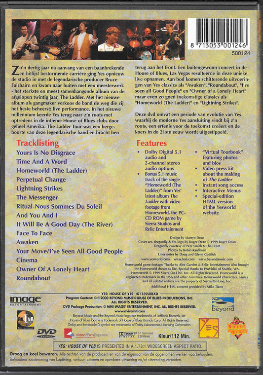 Yes : House Of Yes (Live From House Of Blues) (DVD)