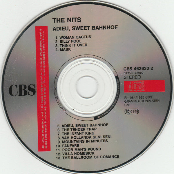 The Nits : Adieu, Sweet Bahnhof (CD, Album, RE)