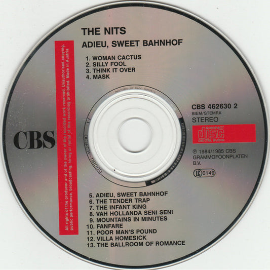 The Nits : Adieu, Sweet Bahnhof (CD, Album, RE)