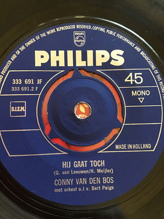 Conny Vandenbos : Mijn Man / Hij Gaat Toch... (7", Single, Mono)