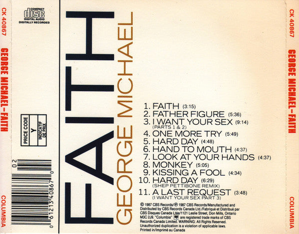 George Michael : Faith (CD, Album)