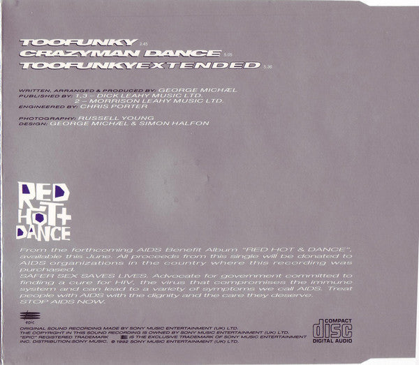 George Michael : Too Funky (CD, Single)
