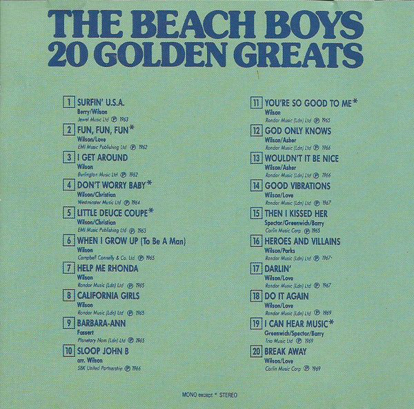 The Beach Boys : 20 Golden Greats (CD, Comp, Mono, RM)