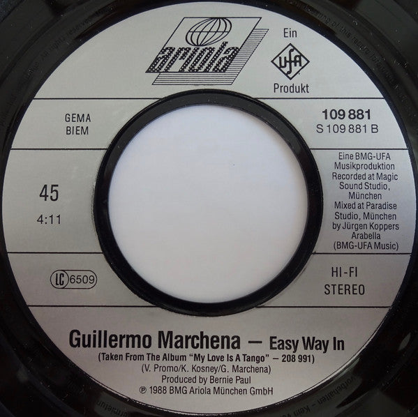 Guillermo Marchena : Time For Lovers (7", Single)