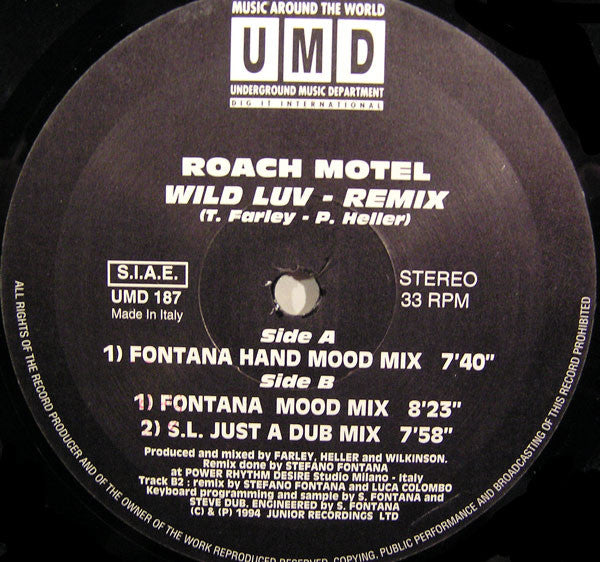 Roach Motel : Wild Luv (Fontana & Colombo Remix) (12")