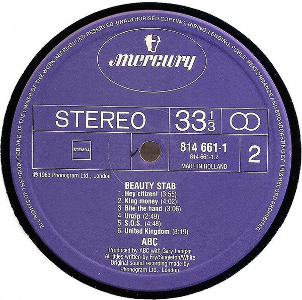 ABC : Beauty Stab (LP, Album)