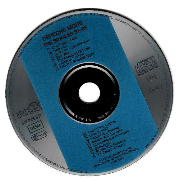 Depeche Mode : The Singles 81 → 85  (CD, Comp)