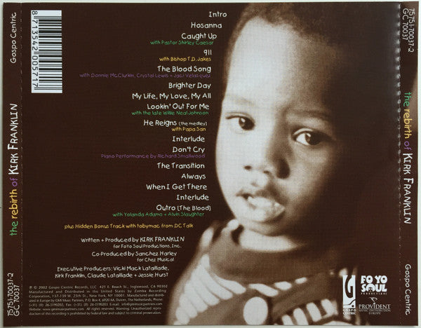 Kirk Franklin : The Rebirth Of Kirk Franklin (CD, Album, RE)