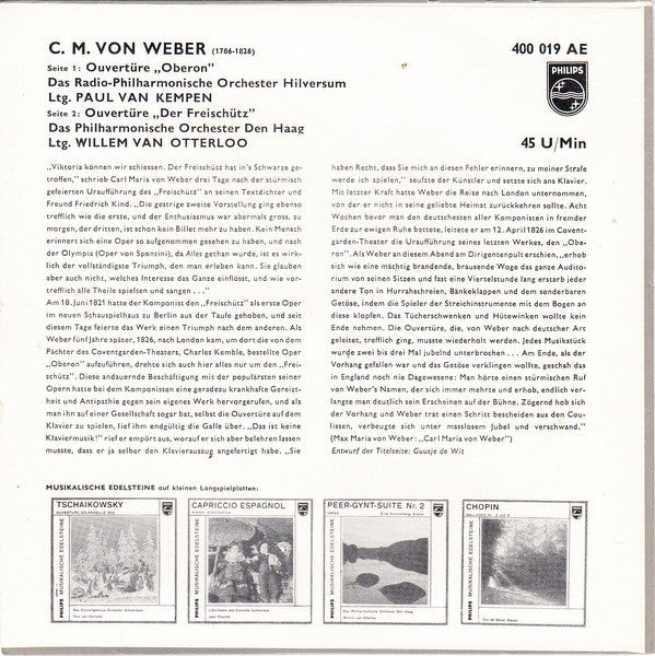 Carl Maria von Weber : Oberon - Freischütz  (7", Mono)