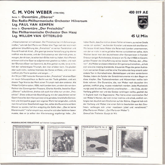 Carl Maria von Weber : Oberon - Freischütz  (7", Mono)