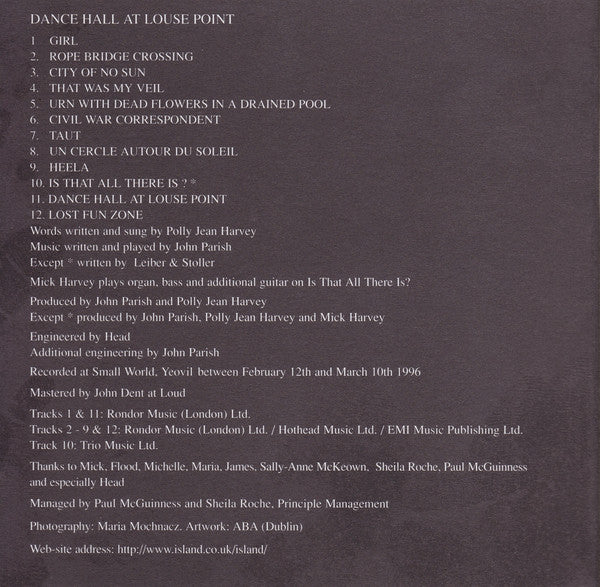John Parish & PJ Harvey : Dance Hall At Louse Point (CD, Album)