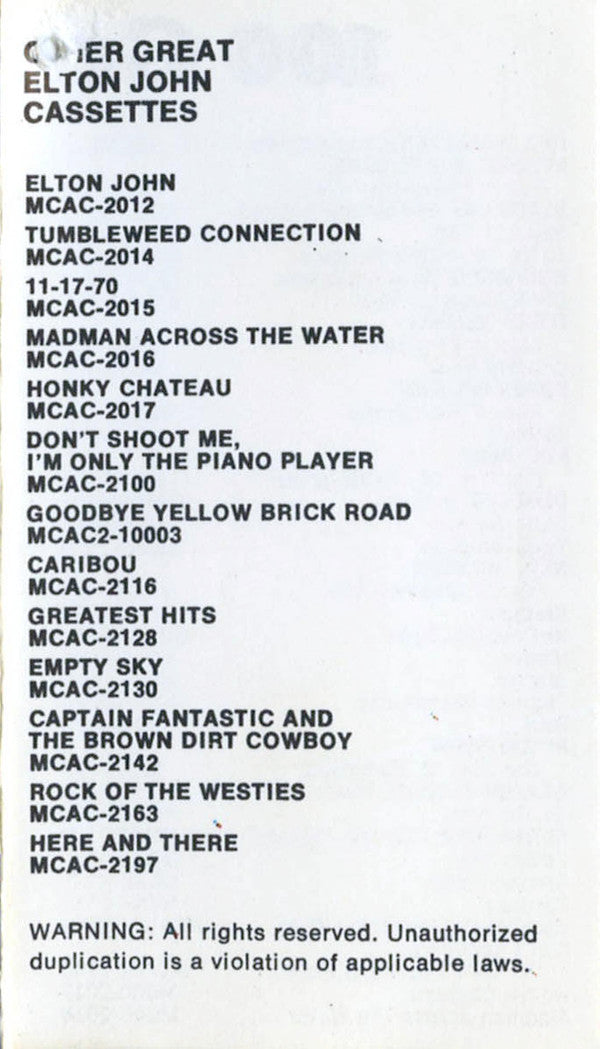 Elton John : Blue Moves (Cass, Album, Twi)