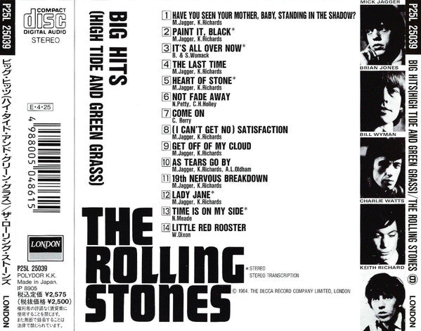 The Rolling Stones = ザ・ローリング・ストーンズ* : Big Hits [High Tide And Green Grass] = ビッグ･ヒッツ(ハイ･タイド･アンド･グリーン･グラス) (CD, Comp, RE)