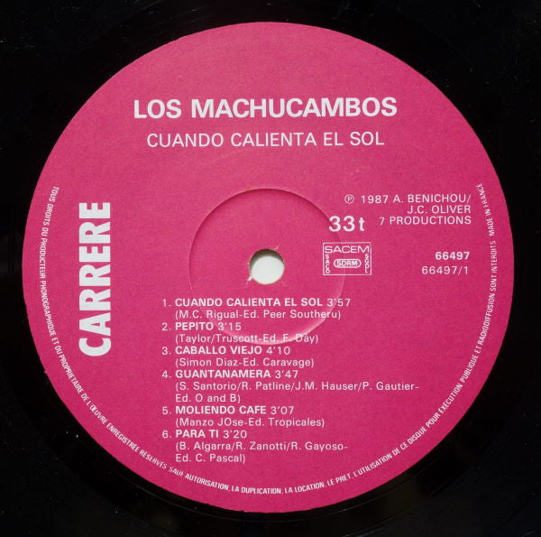 Los Machucambos : Cuando Calienta El Sol (LP, Album)