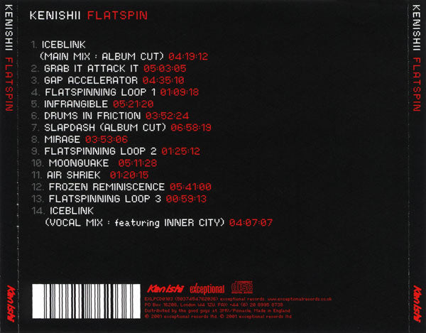 Ken Ishii : Flatspin (CD, Album)