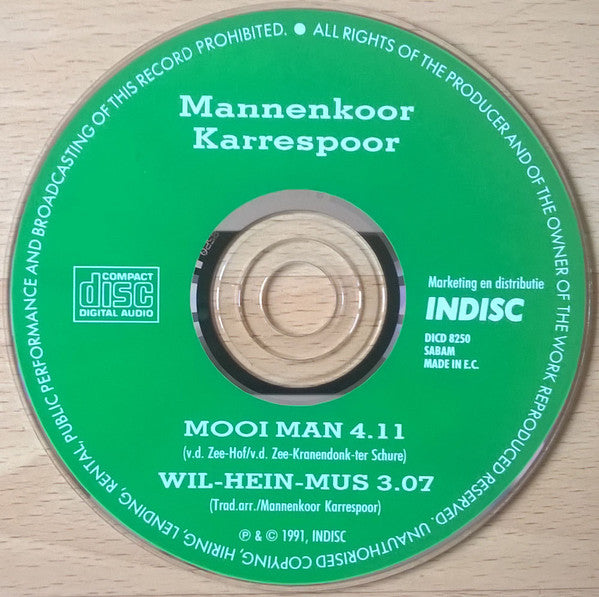 Mannenkoor Karrespoor : Mooi Man (CD, Single)
