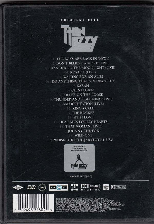 Thin Lizzy : Greatest Hits (DVD-V, Comp, Multichannel)