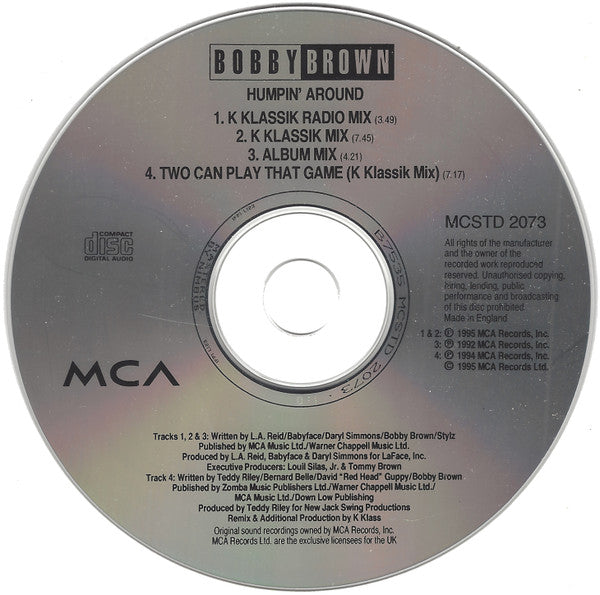 Bobby Brown : Humpin' Around (The K Klass Mixes) (CD, Single)