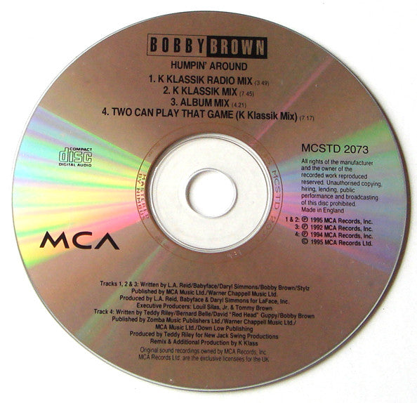 Bobby Brown : Humpin' Around (The K Klass Mixes) (CD, Single)
