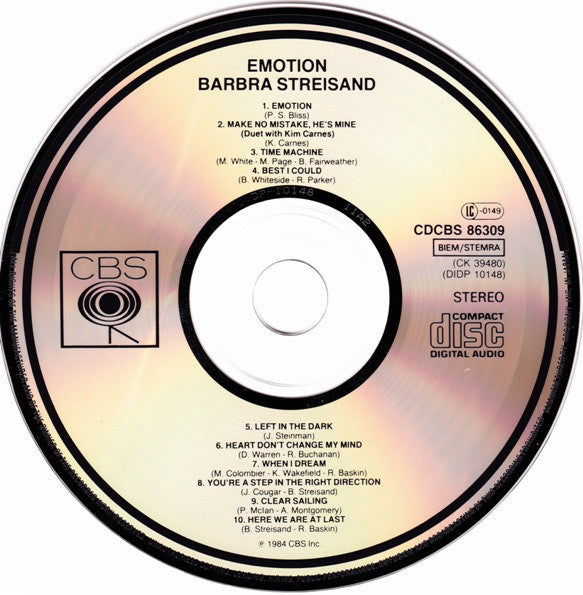 Barbra Streisand : Emotion (CD, Album)