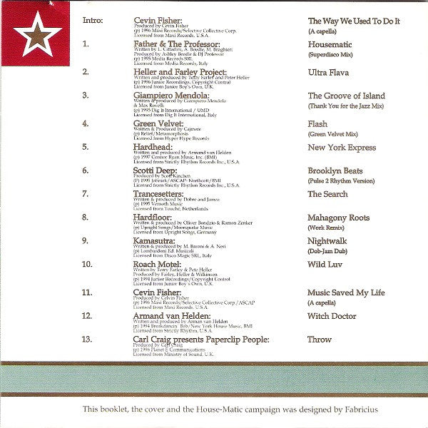 Tommyboy : House*Matic Classics (CD, Comp, Mixed)