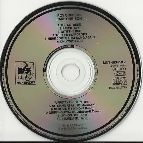 Roy Orbison : Rare Orbison (CD, Comp)