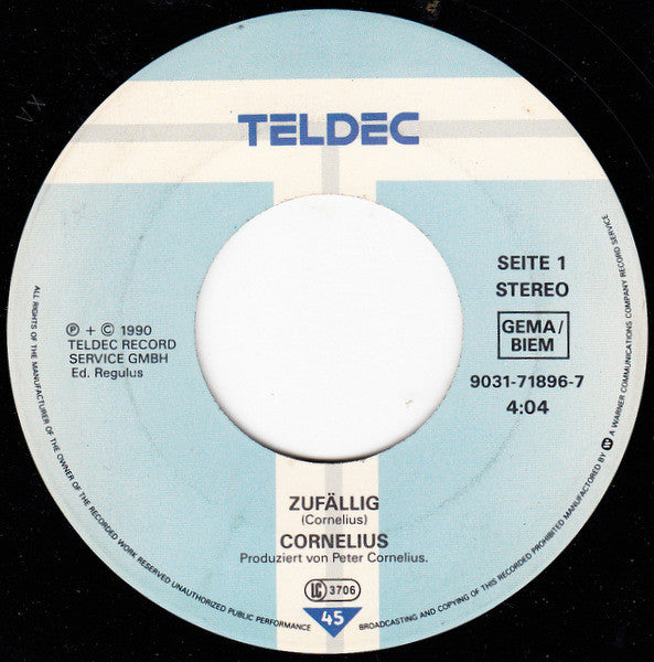 Peter Cornelius : Zufällig (7", Single)
