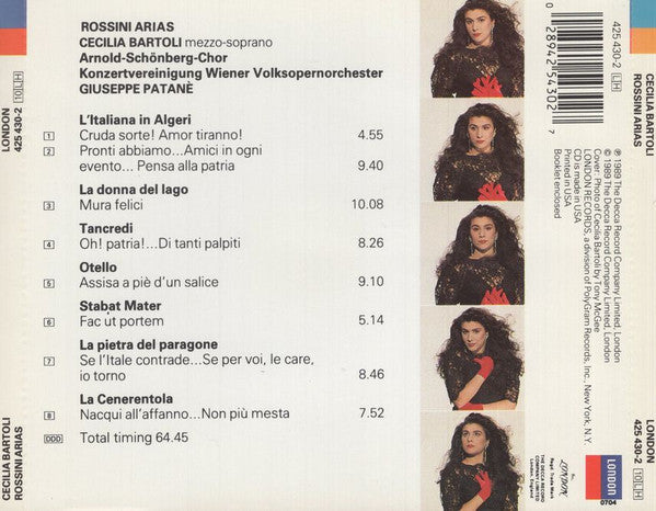 Gioacchino Rossini - Cecilia Bartoli, Wiener Volksopernorchester, Giuseppe Patanè : Rossini Arias (CD, Album)