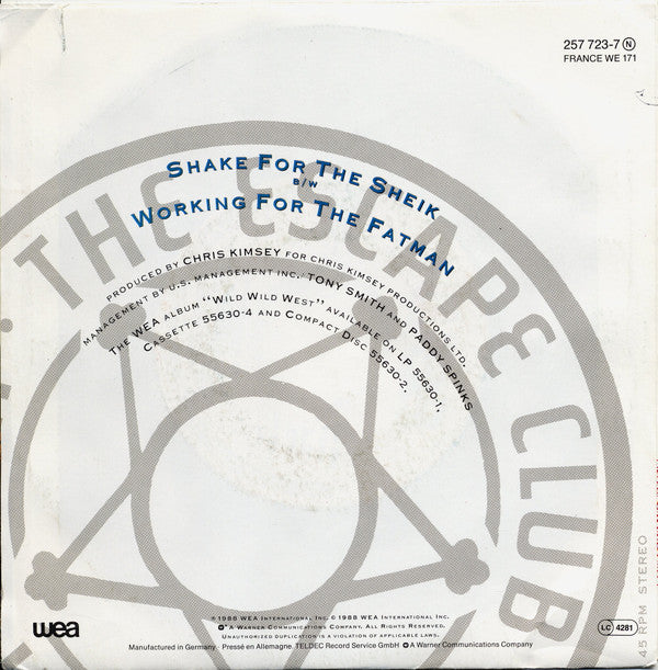 The Escape Club : Shake For The Sheik (7", Single)