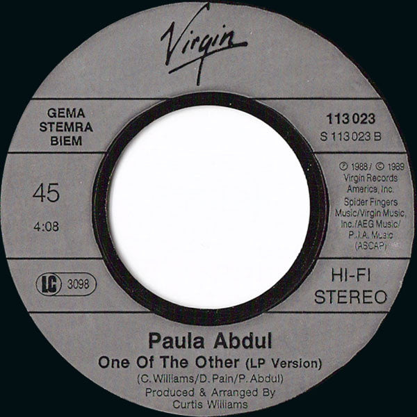 Paula Abdul : Opposites Attract (7", Single)