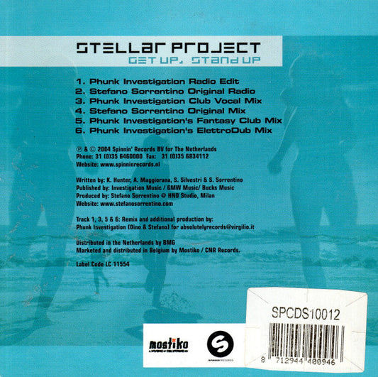 Stellar Project : Get Up Stand Up (CD, Single)