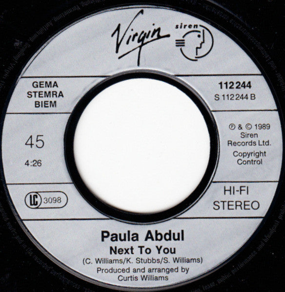 Paula Abdul : Forever Your Girl (7", Single)