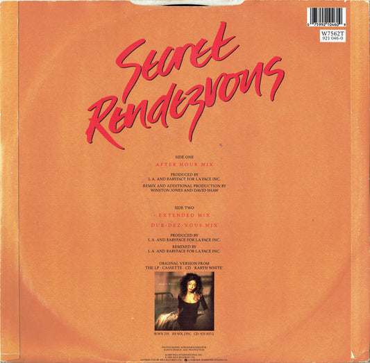 Karyn White : Secret Rendezvous (12")