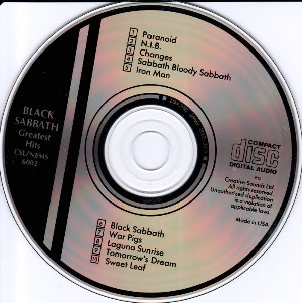 Black Sabbath : Greatest Hits (CD, Comp)