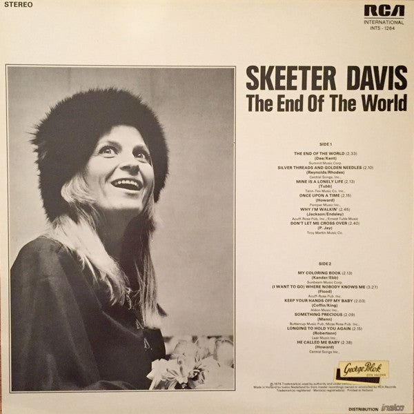 Skeeter Davis : The End Of The World (LP, Album, RE)