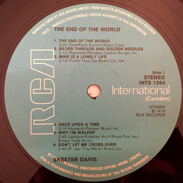 Skeeter Davis : The End Of The World (LP, Album, RE)