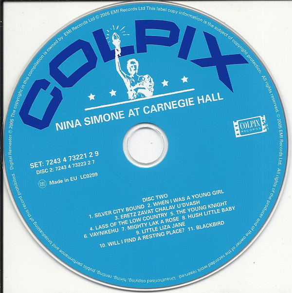 Nina Simone : At Carnegie Hall (2xCD, Album, RE, RM)
