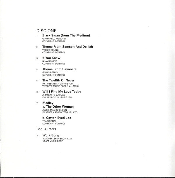 Nina Simone : At Carnegie Hall (2xCD, Album, RE, RM)