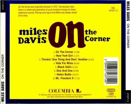 Miles Davis : On The Corner (CD, Album, M/Print, RE, RM)