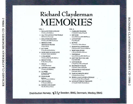 Richard Clayderman : Memories (3xCD, Comp)