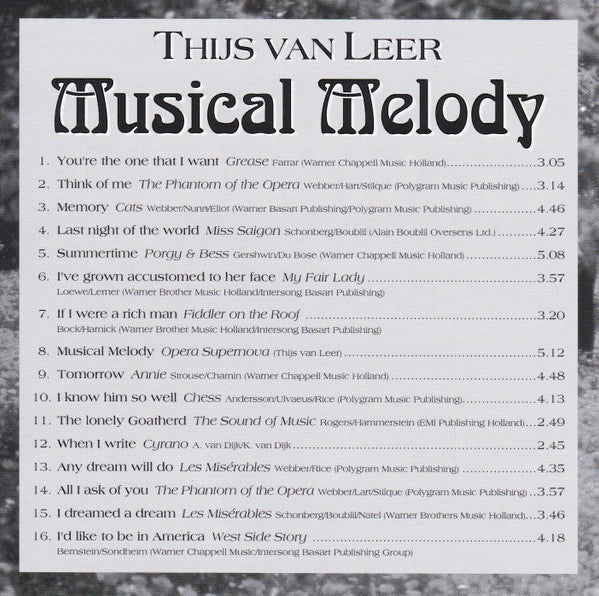 Thijs Van Leer : Musical Melody (CD, Album)