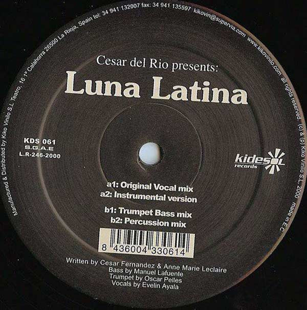 César Del Rio : Luna Latina (12")