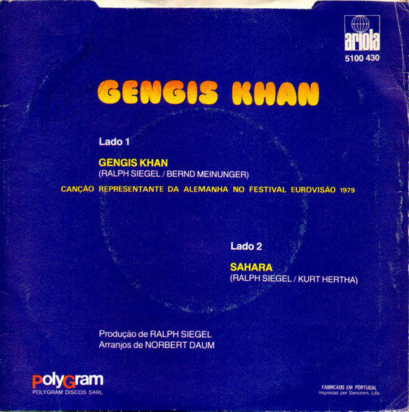 Dschinghis Khan : Gengis Khan (7", Single)